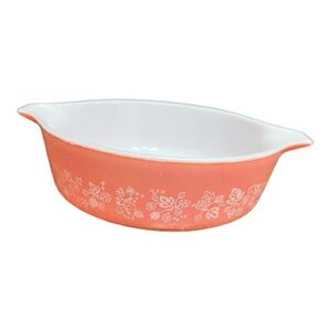 Vintage Pink Gooseberry Pyrex 1 Pint Casserole Dish